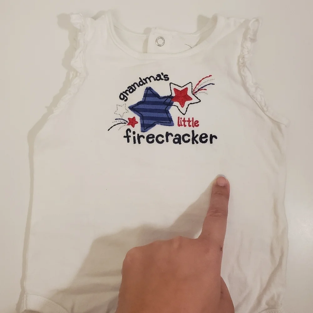 Jumping Beans 4th Of July Onsie 18m